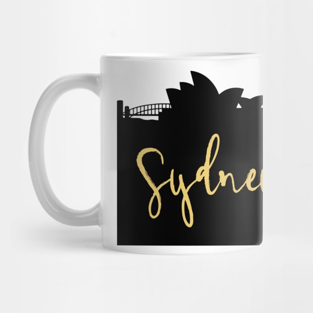 SYDNEY AUSTRALIA DESIGNER SILHOUETTE SKYLINE ART by deificusArt